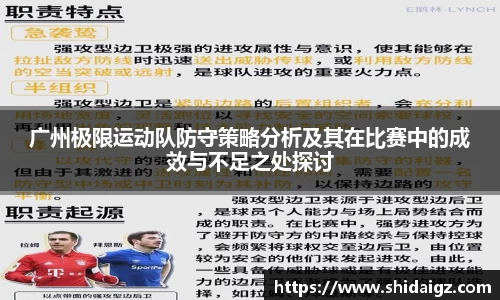 广州极限运动队防守策略分析及其在比赛中的成效与不足之处探讨
