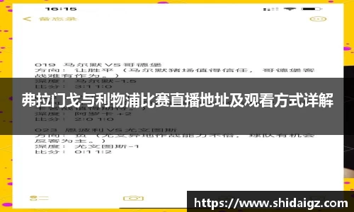 弗拉门戈与利物浦比赛直播地址及观看方式详解